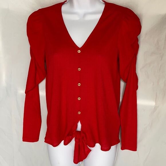 Michael Kors ladies red blouse size XS NEW - Picture 4 of 10